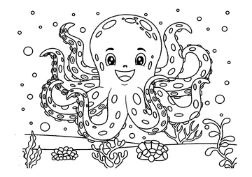 Octopus coloring page