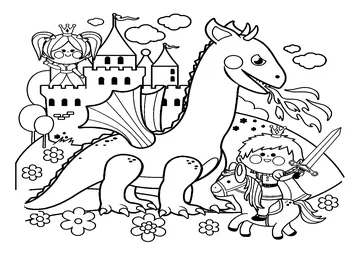 Dragon coloring page