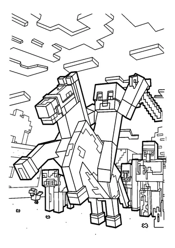 Minecraft coloring page