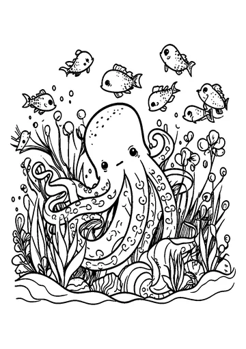 Octopus coloring page