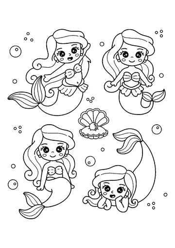 Merrmaid Printables coloring page