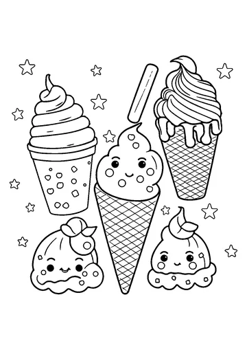 Ice Cream Printables coloring page