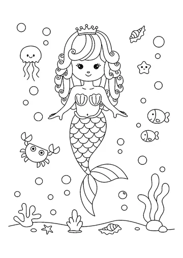 Princess Merrmaid coloring page