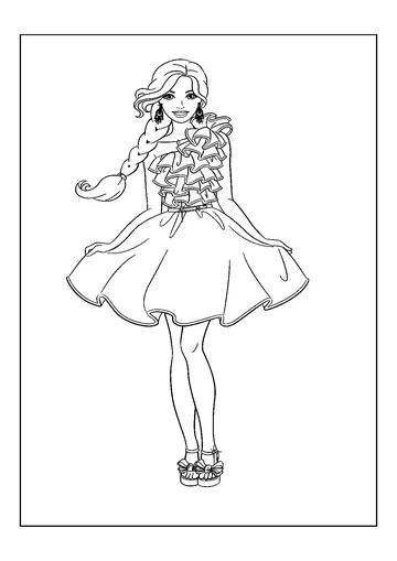 Barbie coloring page