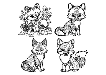 Baby Fox coloring page