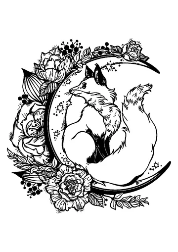 Fox and Flowers