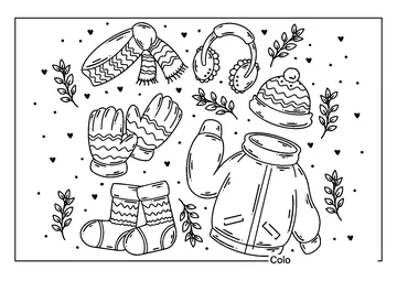Winter coloring page