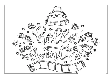 Hello coloring page