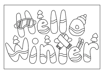 Winter coloring page