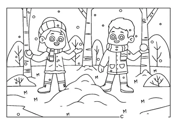 Winter coloring page