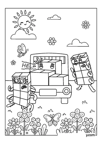 Numberblocks coloring page