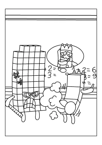 Numberblocks coloring page