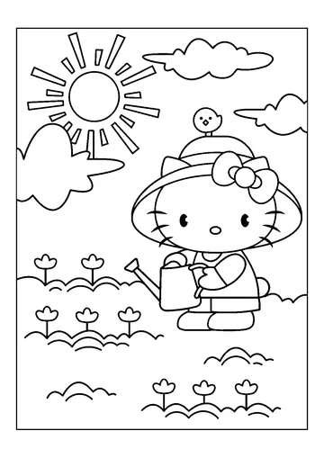 Hello Kitty coloring page