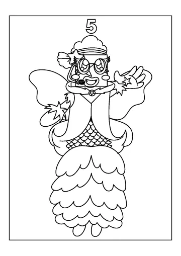 Numberblocks Five coloring page