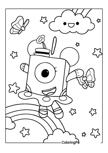 One coloring page