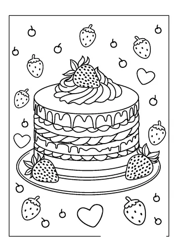 Birthday Cake coloring page