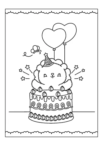 Birthday Cake coloring page