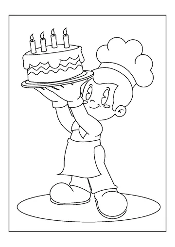 Birthday Cake coloring page