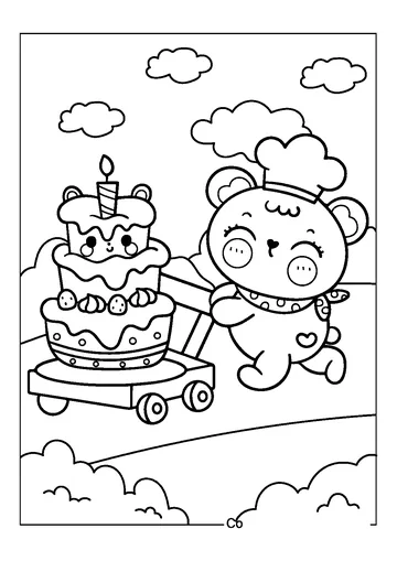 Birthday Cake coloring page