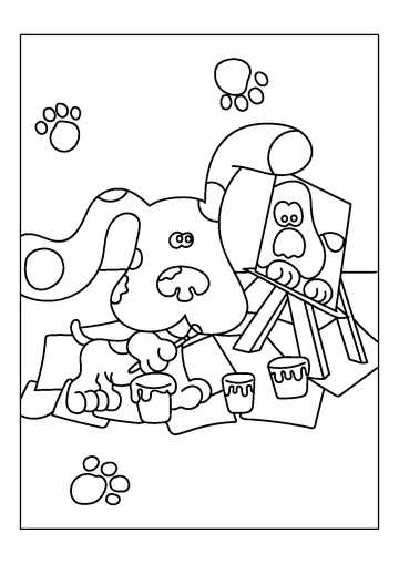 Blue coloring page