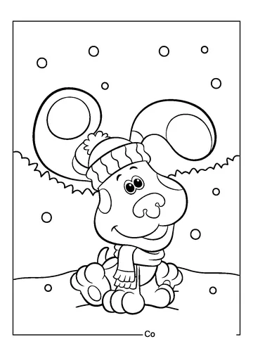 Blue coloring page