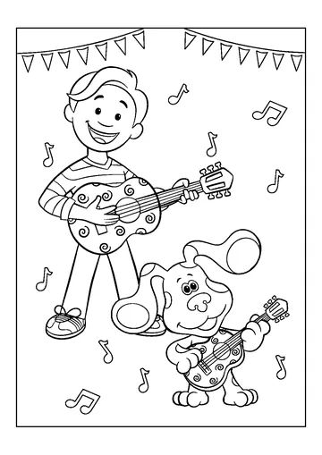 Blue and Josh coloring page