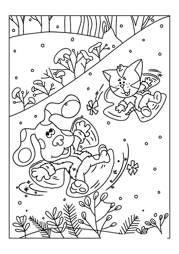 Blue and Periwinkle coloring page