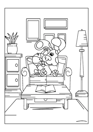 Blue and Periwinkle coloring page