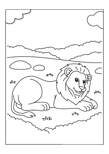 Lion coloring page