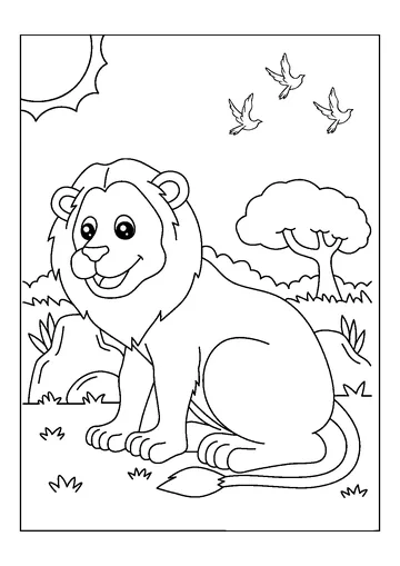 Lion coloring page