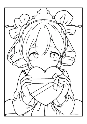 Valentine’s Day Hearts coloring page