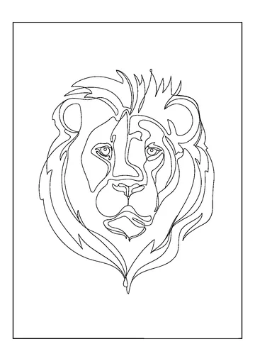 Lion Abstract coloring page