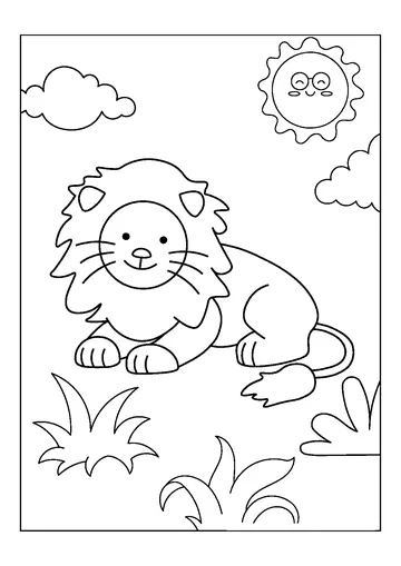 Lion coloring page