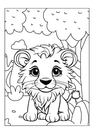 Lion coloring page