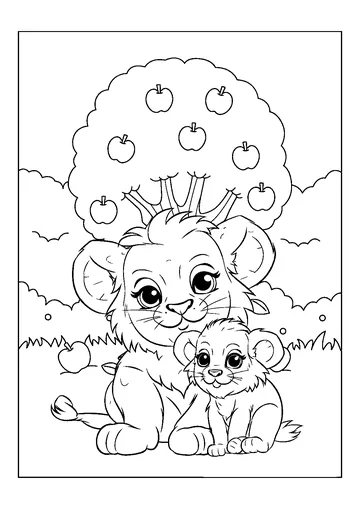 Lions coloring page