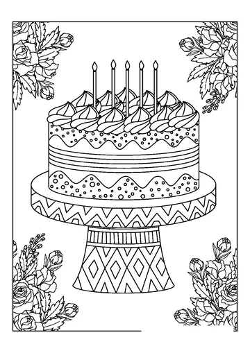 Birthday Cake coloring page