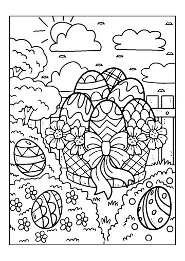 Easter Eggs coloring page