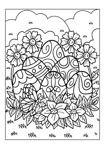 Easter Eggs coloring page