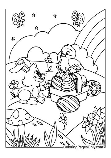 Easter Eggs coloring page