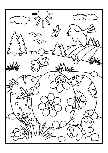 Easter Eggs coloring page