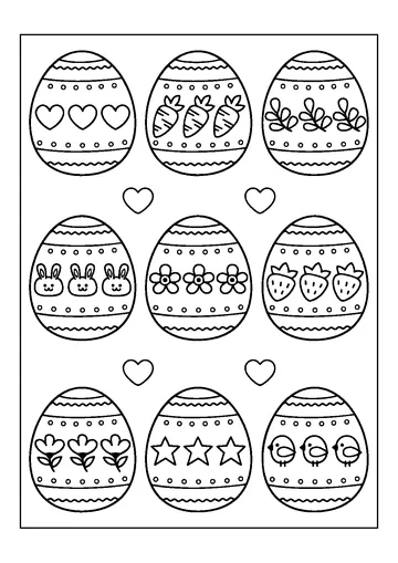 Easter Eggs coloring page