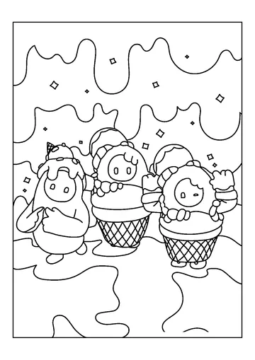 Fall Guys coloring page