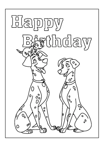 Happy Birthday coloring page
