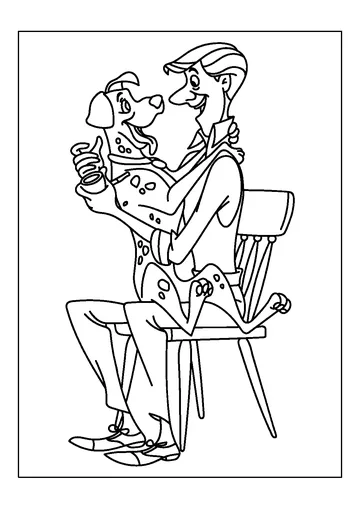 Roger Radcliffe and Perdita coloring page