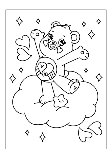 Friends Forever Bear coloring page