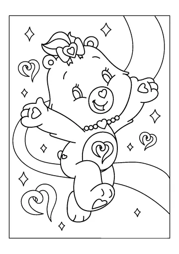 Togetherness Bear coloring page