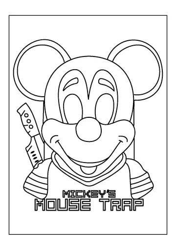 Mickey Mouse In Mickey Mouse's Trap coloring page