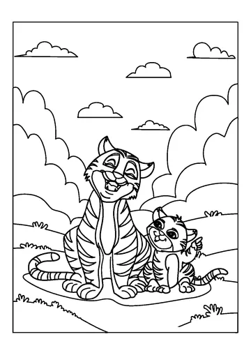 Cub And Mother coloring page