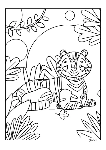 Tiger coloring page