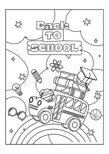 Welcome to back School coloring page